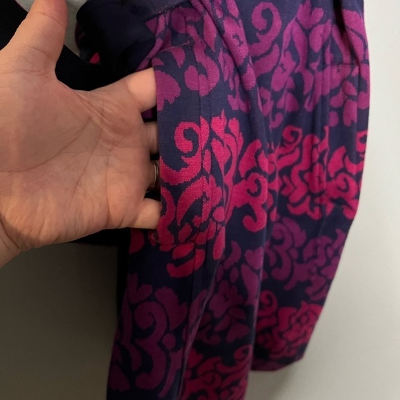 LILLY PULITZER Fleur di Lis Knit Sheath Dress purple and pink patterned preppy - Picture 6 of 7